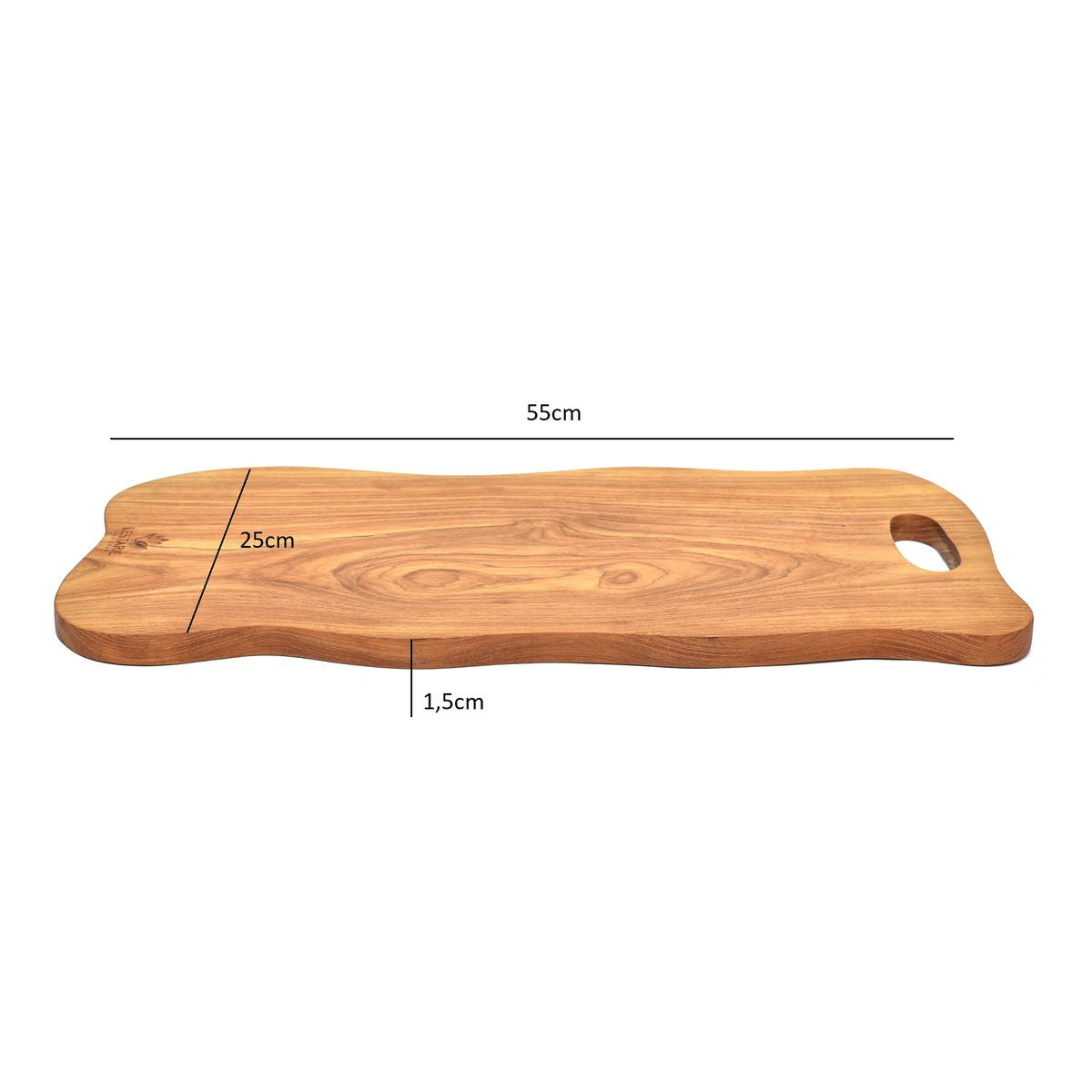 Teakholz-Schneidebrett 55 cm – Robust, Stilvoll & Langlebig